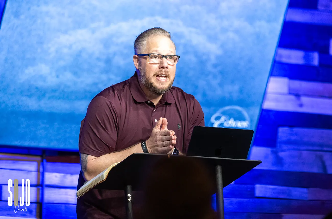 Pastor Corey preaching at SOJO