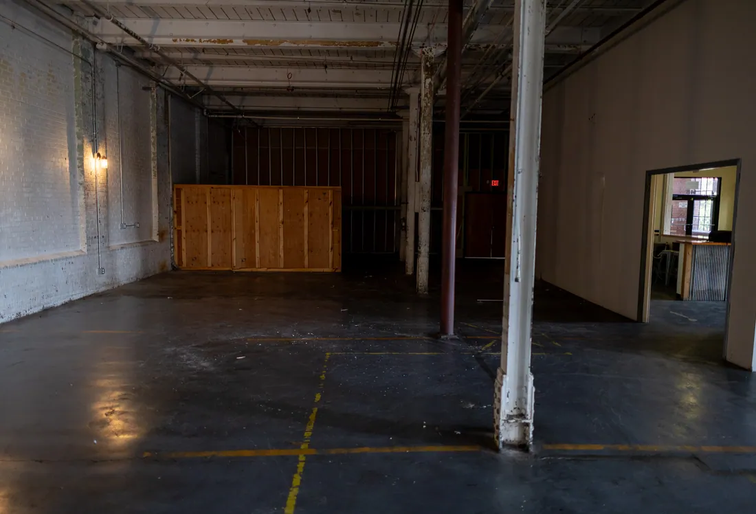 New wall framing going up in the future kids space