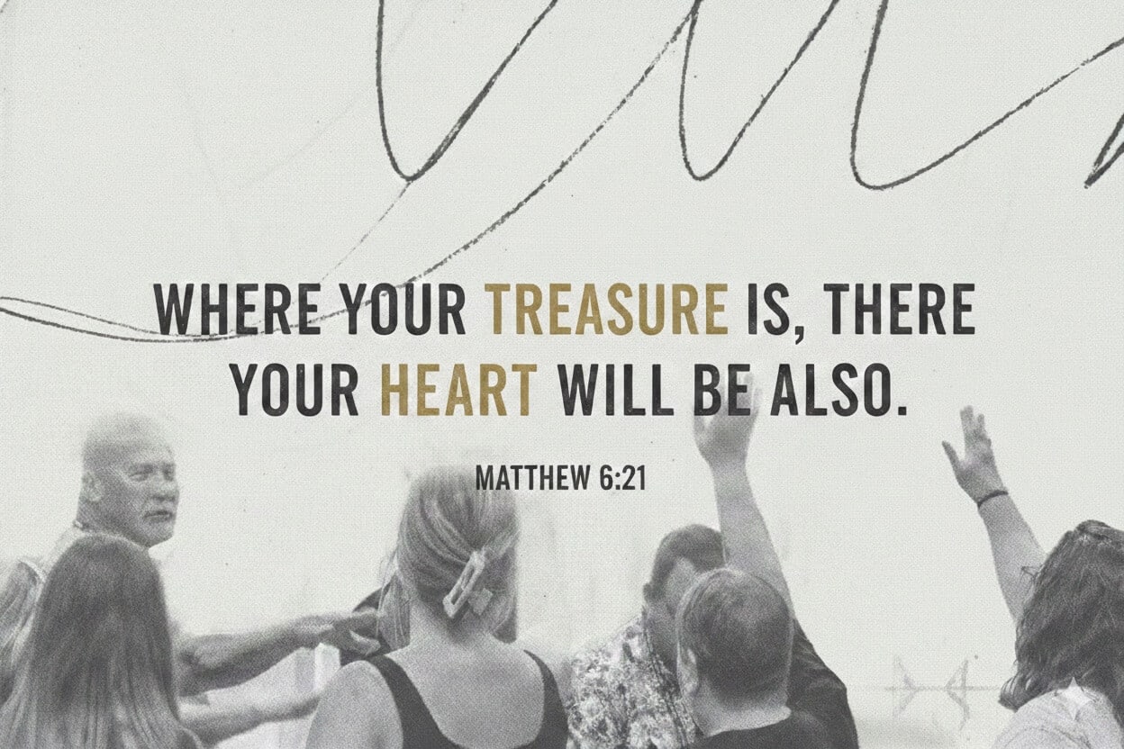 Matthew 6:21 quote about treasure and heart.